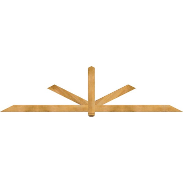 Ekena Millwork Kennewick Rough Sawn Timber Gable Bracket, Western Red Cedar, 108"W x 27"H x 4"D x 4"F, 6/12 Pitch GBW108X27X0404KEN00RWR - main